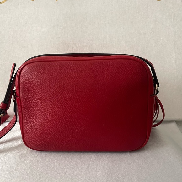 AUTHENTIC GUCCI SOHO DISCO RED SMALL CAMERA CROSSBODY BAG - Picture 3 of 10